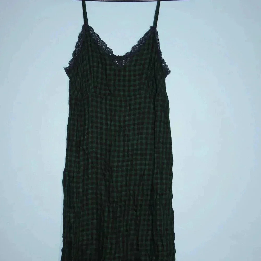 American Eagle Outfitters Plaid Spaghetti Strap Dress